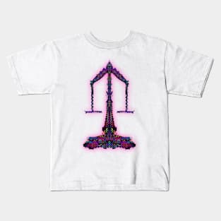 Libra 7c Maroon Kids T-Shirt